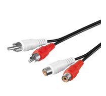 Blackmoon (KPO2661) 2RCA input / 2RCA output 1.5m cable ( KPO2661 2xRCA-2xRCAF/25 ) kabelis video audio