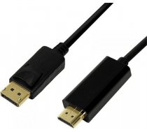 LOGILINK - DisplayPort cable  DP 1.2 to HDMI 1.4  black  5m ( CV0129 CV0129 CV0129 ) kabelis  vads
