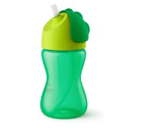 AVENT Krūzīte ar elastīgu salmiņu 300 ml 12M+ zaļa SCF 798/01 ( SCF798/01 ) piederumi bērnu barošanai