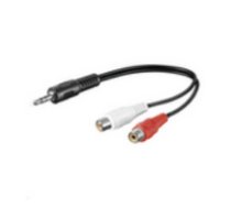 MicroConnect Adapter 3.5mm - 2xRCA M-F 0 2m Stereo ( AUDALHF02 ) kabelis video audio