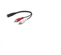 MicroConnect Adapter 3.5mm - 2xRCA F-M 0 2m Stereo ( AUDALH02 ) kabelis video audio