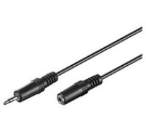 MicroConnect 3.5mm Stereo 2m M-F Black Audio Extension Cable ( AUDLR2 ) kabelis vads