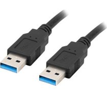 Lanberg CA-USBA-30CU-0010-BK USB cable 1m 3.0 USB A Black ( CA USBA 30CU 0010 BK CA USBA 30CU 0010 BK CA USBA 30CU 0010 BK ) USB kabelis