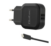 Qoltec 50188 mobile device charger Indoor Black ( Q 50188 50188 ) iekārtas lādētājs