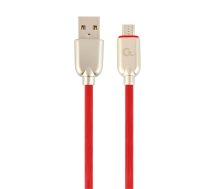 Gembird Premium rubber Micro-USB charging and data cable 1m red ( CC USB2R AMmBM 1M R ) USB kabelis