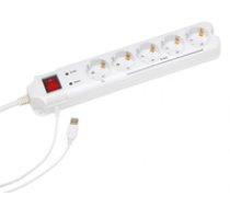 Gembird PCW-MS2G surge protector 5 AC outlet(s) 250 V 1.8 m White ( PCW MS2G PCW MS2G PCW MS2G ) elektrības pagarinātājs
