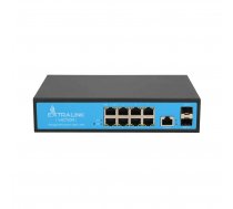 EXTRALINK VICTOR 8-port GbE Managed PoE Switch (8x Gig LAN  2x SFP) PoE 48V 150W ( ex.8222 EX.8222 ) komutators