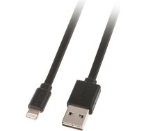 USB an Lightning Flachbandkabel  black 1m  Lade-Sync Kabel ( 31390 31390 31390 ) USB kabelis