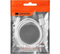 CANYON Micro USB cable  1M  White ( CNE USBM1W CNE USBM1W CNE USBM1W ) kabelis  vads