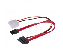 Kabel Akyga AK-CA-45 ( SATA Slimline / MOLEX + SATA F-M PVC 0 2m ) ( AK CA 45 AK CA 45 ) kabelis datoram