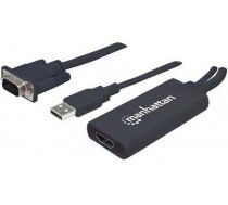 Manhattan VGA and USB audio to HDMI M/F converter adapter 1080p black ( 0766623152426 )
