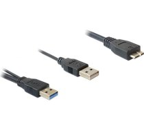 Kabel USB Delock Y - micro USB 3.0 + USB 2.0 - 20 cm ( 82909 82909 82909 ) USB kabelis