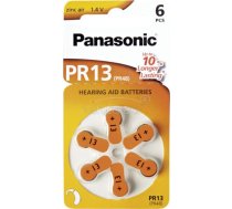 Panasonic PR 13 Zinc Air 6 pcs. Hearing Aid Cells ( PR 13/6LB PR 13/6LB ) akumulators  baterija portatīvajiem datoriem