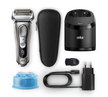 BRAUN 9365CC elektriskais skuveklis WetDry sudraba ( 4210201273677 9365cc ) matu bārdas Trimmeris