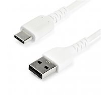 StarTech.com 1M USB A to USB C Charging Cable - Durable Fast Charge  Sync USB 2.0 to USB Type C Data Cord - Aramid Fiber M/M 60W White - US ( RUSB2AC1MW RUSB2AC1MW ) kabelis  vads