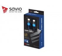 Savio GCL-05 HDMI cable 3 m HDMI Type A (Standard) Black Blue ( GCL 05 GCL 05 GCL 05 ) kabelis video  audio