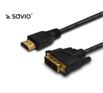 Cabel CL-139 HDMI-DVI 1 8 m. ( SAVIO CL 139 SAVIO CL 139 ) kabelis video  audio