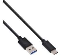 Kabel USB InLine USB A - USB C 0.3m czarny (35717) ( 35717 Inline_ 35717 ) USB kabelis