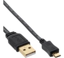Kabel USB InLine USB A - microUSB A 0.3m czarny (31703F) ( 31703F Inline_ 31703F ) USB kabelis