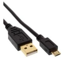 Kabel USB InLine USB A - microUSB A 0.3m czarny (31703P) ( 31703P 31703P ) USB kabelis