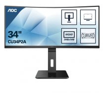 AOC P2 CU34P2A LED display 86.4 cm (34") 3440 x 1440 pixels Quad HD Black ( CU34P2A ''CU34P2A'' ) monitors