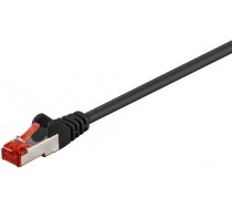 Wentronic Patchcord CAT6 S/FTP 0.25m czarny (95458) ( 95458 ) tīkla kabelis