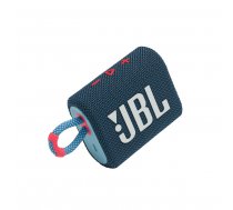JBL ūdensizturīga portatīvā skanda JBL Go 3 tumši zila/Rozā ( JBLGO3BLUP ) pārnēsājamais skaļrunis