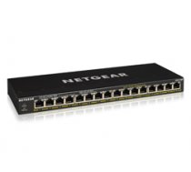 Netgear GS316P Unmanaged Gigabit Ethernet (10/100/1000) Power over Ethernet (PoE) Black ( GS316P 100EUS ) komutators