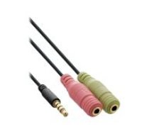 2m  3.5mm/2x3.5mm 2m 3.5mm 2 x 3.5mm Schwarz Audio-Kabel (99302K) ( 99302K 99302K 99302K ) kabelis  vads