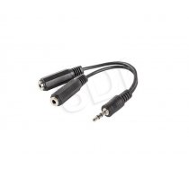 Lanberg AD-0024-BK audio cable 0.1 m 3.5mm 2 x 3.5mm Black ( AD 0024 BK ) kabelis video audio