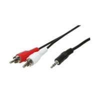 LogiLink CA1043 Audiokabel 1x 3 5mm - 2x Cinc h St/St 5.00m ( CA1043 ) kabelis video audio