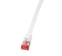 Flach Patchkabel LogiLink RJ45 U/FTP Cat6 5.00m white ( CF2071S CF2071S CF2071S ) tīkla kabelis