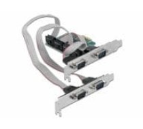 DeLOCK PCI Express card to 4 x serial RS-232 interface card ( 4043619904105 ) aksesuārs datorkorpusiem