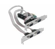 DeLOCK PCI Express card to 4 x serial RS-232  interface card ( DE 90410 90410 90410 DELOC 90410 ) aksesuārs datorkorpusiem