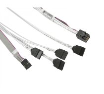 Supermicro CBL-SAST-0591 SAS3 cross-over Cable SFF-8643 (mini SAS HD) to 4 x SATA with sideband signals 0.8M long ( CBL SAST 0591 CBL SAST 0591 CBL SAST 0591 ) kabelis  vads