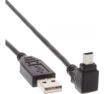 InLine USB-Kabel 2.0 Stecker A auf Mini-B Stecker 3m black gewinkelt ( 34130 34130 34130 ) USB kabelis