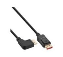 InLine 8K (UHD-2) DisplayPort Kabel  links gewinkelt  schwarz - 1m ( 17151L 17151L ) kabelis video  audio