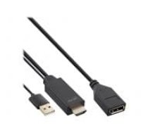 HDMI M to DisplayPort F Converter Cable - Videokabel - HDMI USB (nur Strom) ( 17168P Inline_ 17168P ) adapteris