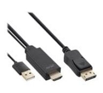 HDMI to DisplayPort Converter Cable - Videokabel - HDMI USB (nur Strom) ( 17161P Inline_ 17161P ) adapteris