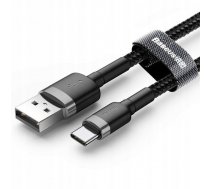 Cable Baseus Cafule CATKLF-CG1 (USB 2.0 - USB type C ; 2m; grey and black color) ( CATKLF CG1 46799-uniw 6953156278233 ) USB kabelis
