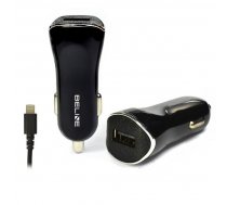 Car charger 1xUSB + lightning 1A black ( Beli0001 ) iekārtas lādētājs
