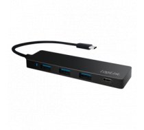 LOGILINK- Ultra-slim USB-C 3.1 hub 4-port black ( UA0311 ) USB centrmezgli