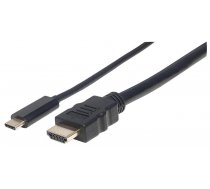 Manhattan USB Typ C auf HDMI-Adapterkabel 1m schwarz ( 152235 152235 152235 ) kabelis  vads
