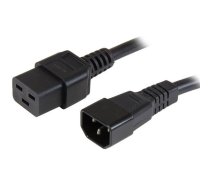 Manhattan Extension power cable IEC320 C14 to C19 10A 2m black ( 355209 355209 ) Barošanas kabelis