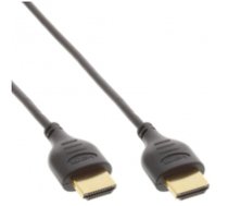 InLine 4K (UHD) Superslim HDMI Kabel  black - 0 5m ( 17555S 17555S 17555S ) kabelis video  audio