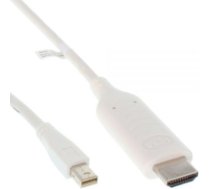 Kabel InLine Mini DisplayPort - HDMI Balts 1.5m (17176I) ( 17176I 17176I 17176I ) kabelis video  audio