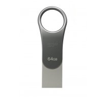SILICON POWER 64GB USB-C FLASH DRIVE MOBILE C80 SILVER ( SP064GBUC3C80V1S ) USB Flash atmiņa