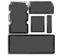 Demciflex Staubfilter-Set for Corsair 750D - black/black ( DF0483 ) ventilators