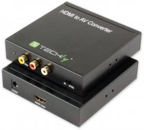 Techly HDMI to RCA composite video + audio stereo L/R converter adapter F/F ( 301672 301672 )