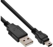 Kabel USB InLine USB A - Mini USB A 0.3m czarny (33107J) ( 33107J Inline_ 33107J ) USB kabelis